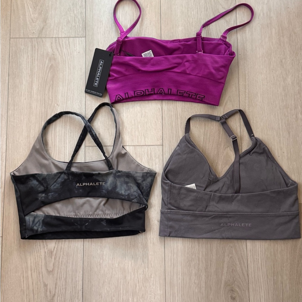 3 Alphalete sports bras size small - Picture 2 of 2